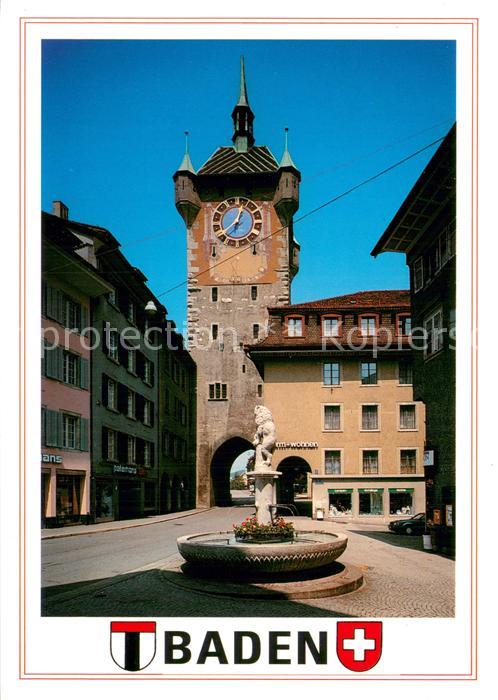 Baden  AG Stadtturm Brunnen