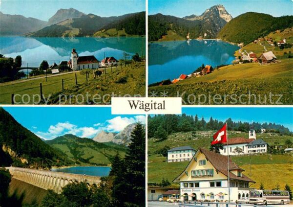 Innerthal SZ Gasthaus Stausee Wägital Staumauer