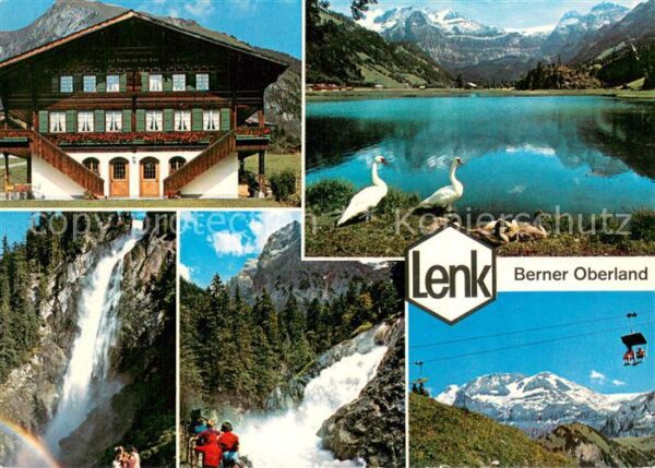 Lenk Simmental Gasthof Wasserfall See Panorama