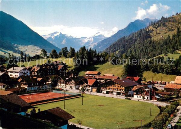 Gstaad BE Panorama mit Oldenhorn