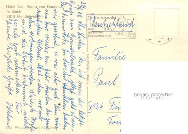 Grindelwald Hotel Tea Room von Gunten Tuftbach – Bild 2