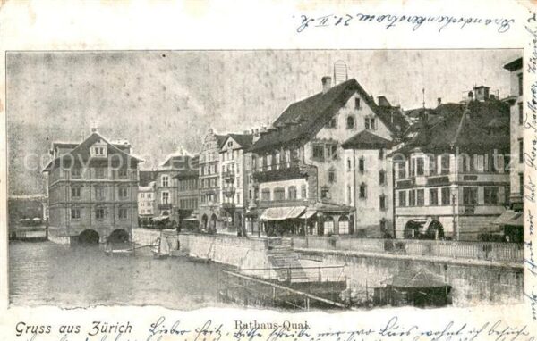Zuerich ZH Rathaus Quai