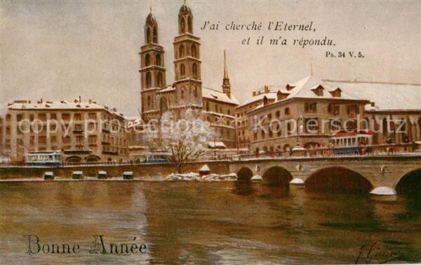 Zuerich ZH Grossmünster mit Helmhaus