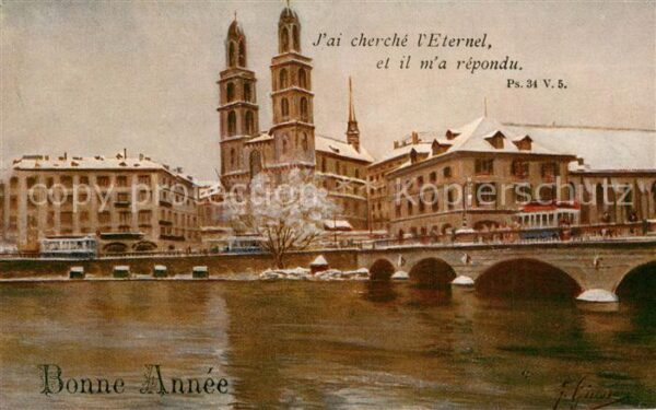 Zuerich ZH Grossmünster mit Helmhaus