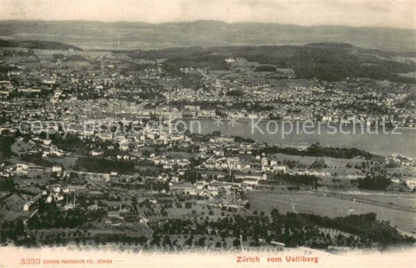 Zuerich ZH Blick vom Uetliberg