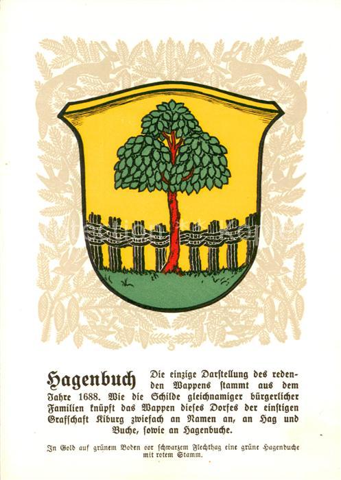 Hagenbuch Winterthur ZH Zürcher Gemeindewappen In Gold auf grün