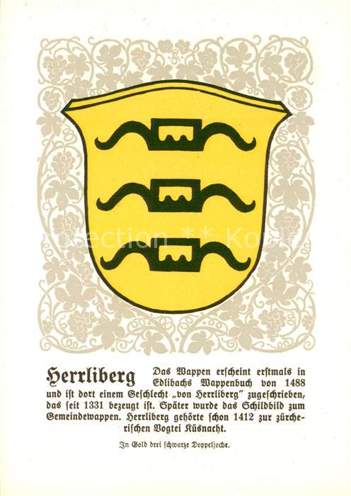 Herrliberg Zürcher Gemeindewappen In Gold drei sch