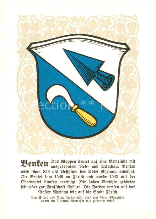 Benken ZH Zürcher Gemeindewappen Von Silber und B