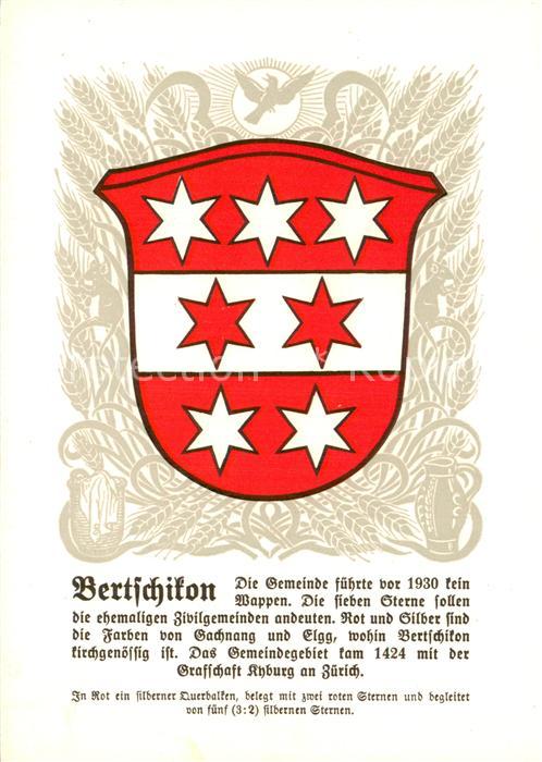 Bertschikon ZH Zürcher Gemeindewappen In Rot ein silbe