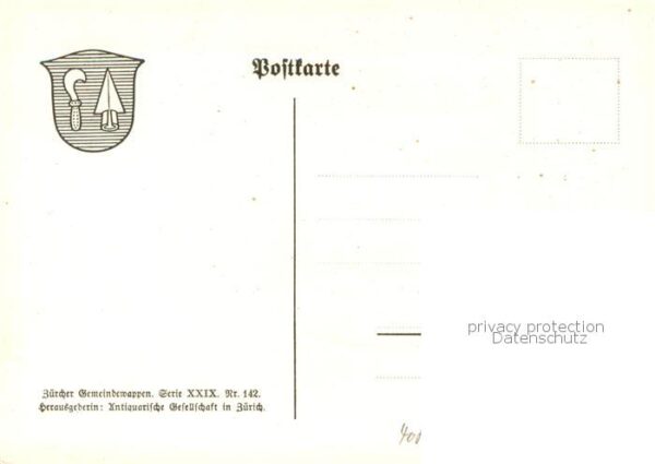 Oberengstringen Zürcher Gemeindewappen In Blau ein nach – Bild 2