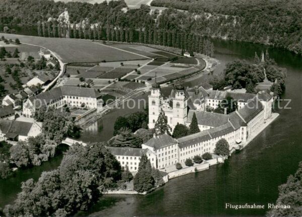Rheinau ZH Fliegeraufnahme Schloss