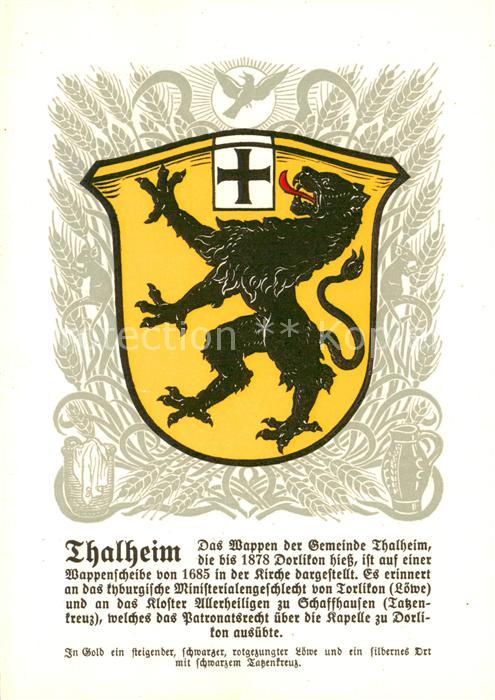 Thalheim Thur ZH Zürcher Gemeindewappen In Gold ein stei