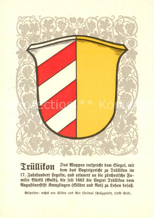 Truellikon ZH Zürcher Gemeindewappen Gespalten rechts
