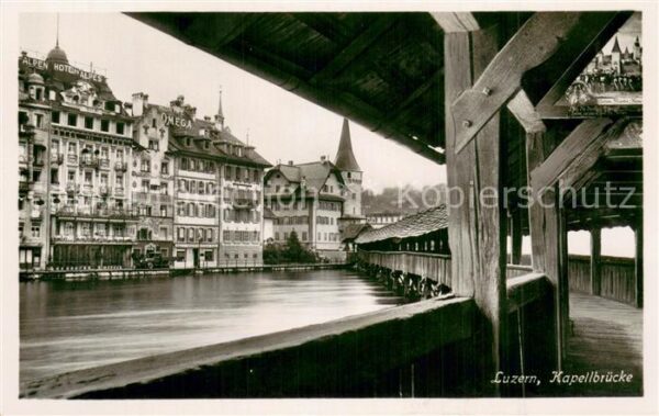 Luzern Vierwaldstaettersee Kapellbrücke