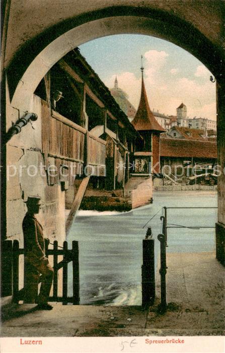Luzern Vierwaldstaettersee Spreuerbrücke