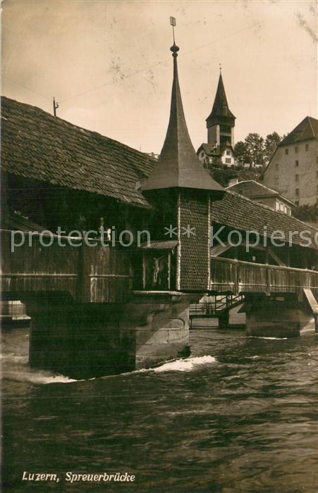 Luzern Vierwaldstaettersee Spreuerbrücke