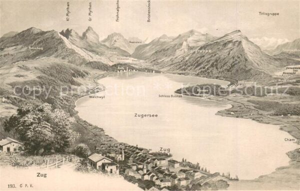 Zug Zugersee Panorama