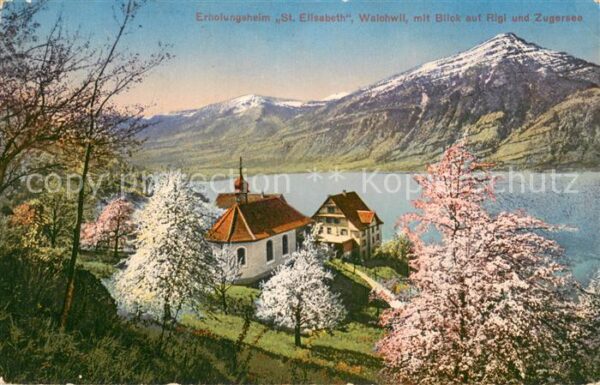 Walchwil Erholungsheim St Elisabeth mit Blick au