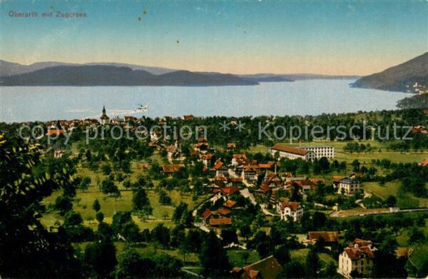 Oberarth Panorama mit Zugersee Militärpost