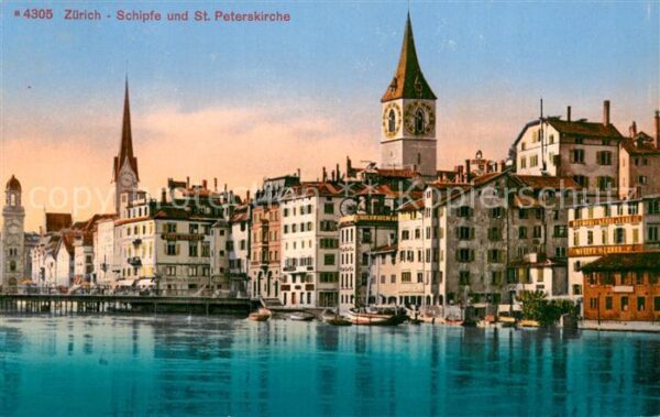 Zuerich ZH Schipfe und St Peterskirche