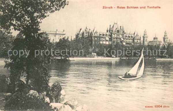Zuerich ZH Rotes Schloss und Tonhalle