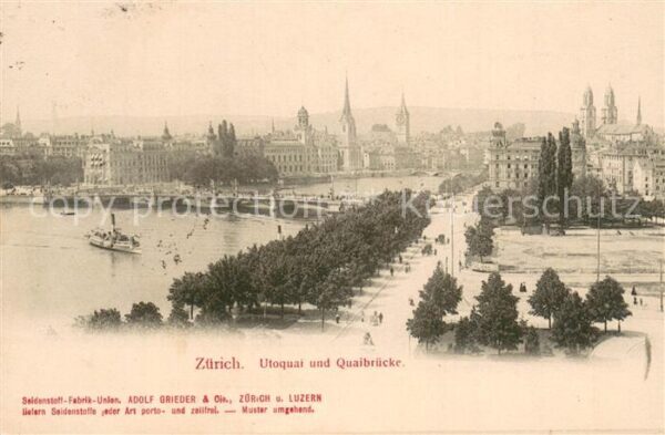 Zuerich ZH Utoquai und Quaibrücke