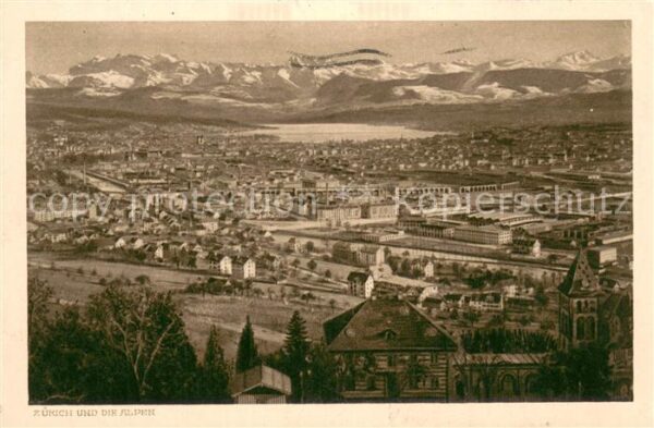 Zuerich ZH und die Alpen