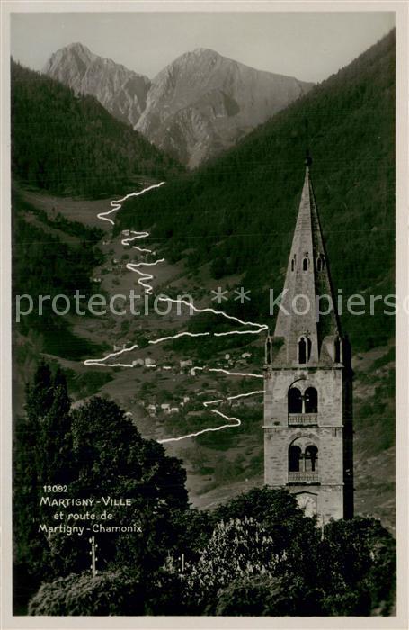 Martigny Ville et route de Martigny-Chamonix