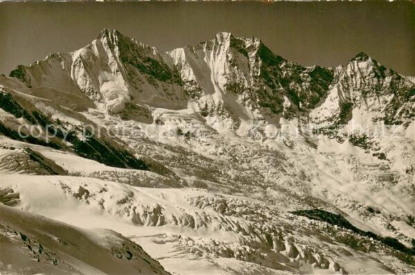 Saas-Fee mit Täschhorn Dom und Lenzerspitze