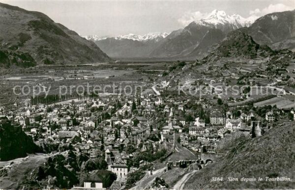 Sion  Sitten Seduno VS depuis le Tourbillon