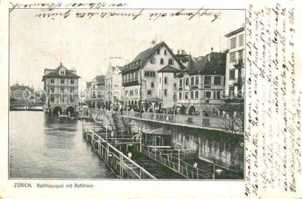 Zuerich ZH Rathhausquai mit Rathhaus