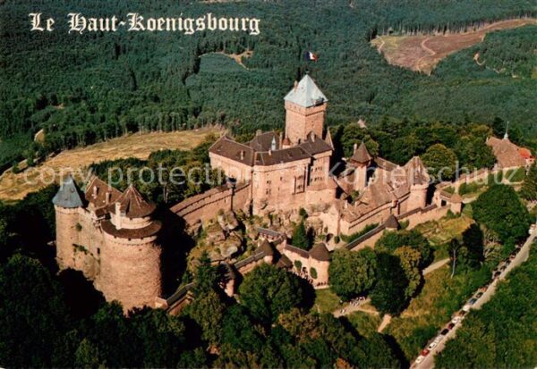 Haut-Koenigsbourg Hohkoenigsburg Le Chateau Haut Koenigsbourg Vue aerien