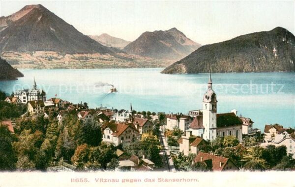 Vitznau Witznau Vierwaldstaettersee LU Vitznau gegen das Stanserhorn