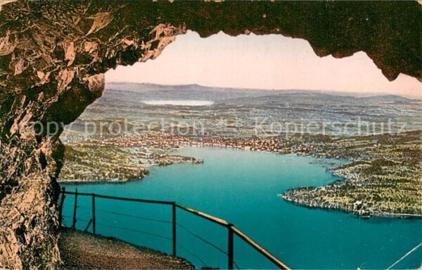 Luzern  LU Blick vom Bürgenstock Felsenweg