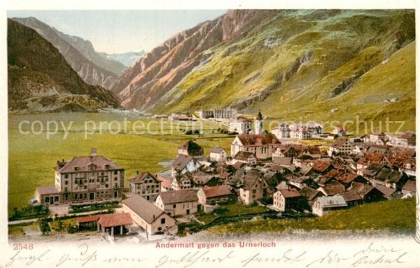 Andermatt UR Panorama mit Urnerloch