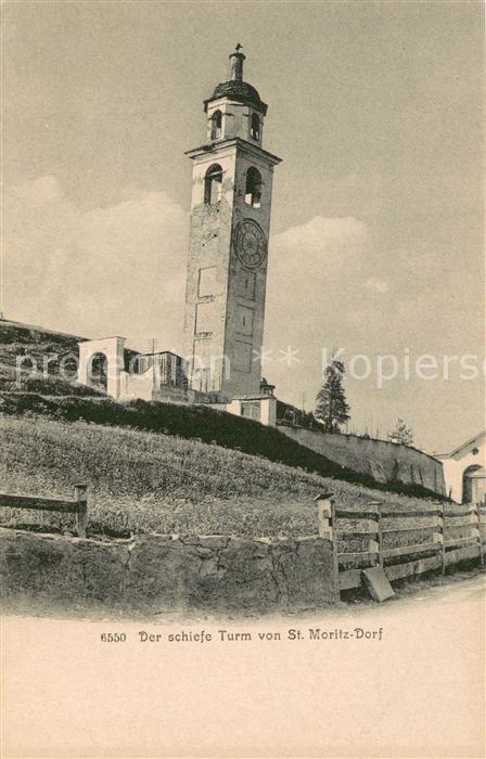 St Moritz Dorf GR Der schiefe Turm