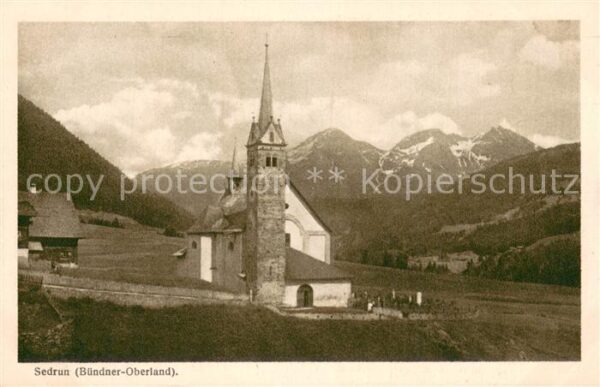 Sedrun Kirche Panorama