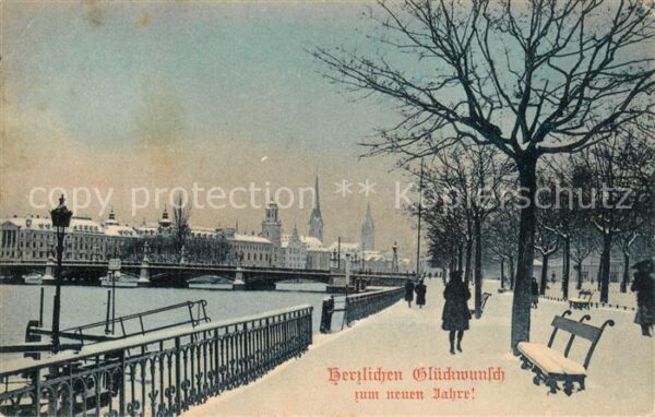 Zuerich ZH Utoquai mit Quaibrücke
