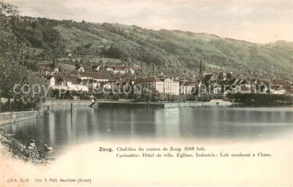 Zoug Zug  ZG Chef-lieu du canton de Zoug Hotel de vi