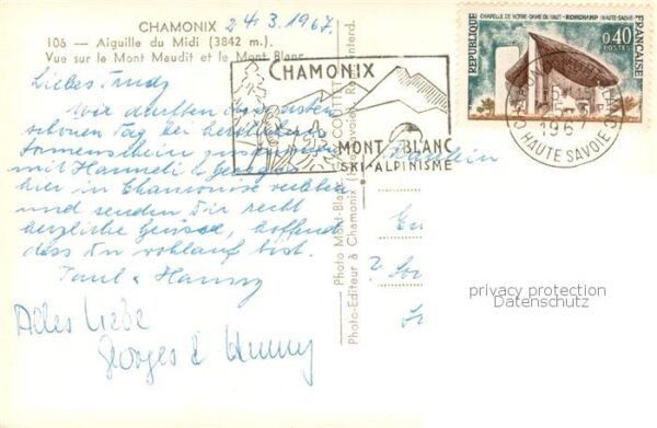 Chamonix Aiguille du Midi Vue sur le Mont Maudit – Bild 2