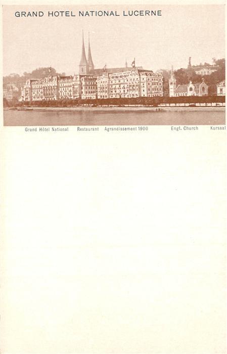 Luzern  LU Grand Hotel National Lucerne
