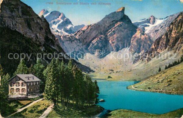 Seealpsee Saentis IR mit Säntis und Altmann
