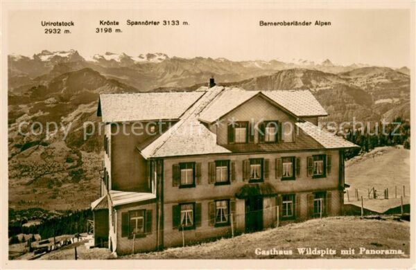 Wildspitz SZ Gasthaus Wildspitz mit Urirotstock Krön