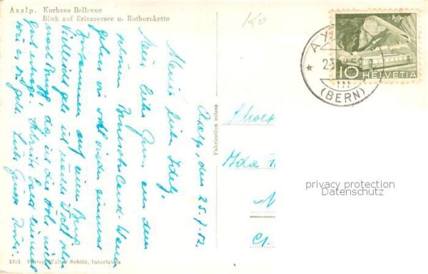 Axalp BE Kurhaus Bellevue mit Brienzersee und Ro – Bild 2