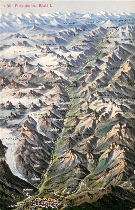 Furka-Oberalp-Bahn Panoramakarte