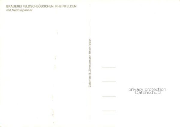 Rheinfelden AG Brauerei Feldschlösschen mit Sechsspänn – Bild 2