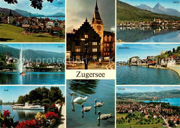 Zugersee Zug Fahrgastschiff Rathaus Arth Walchwi