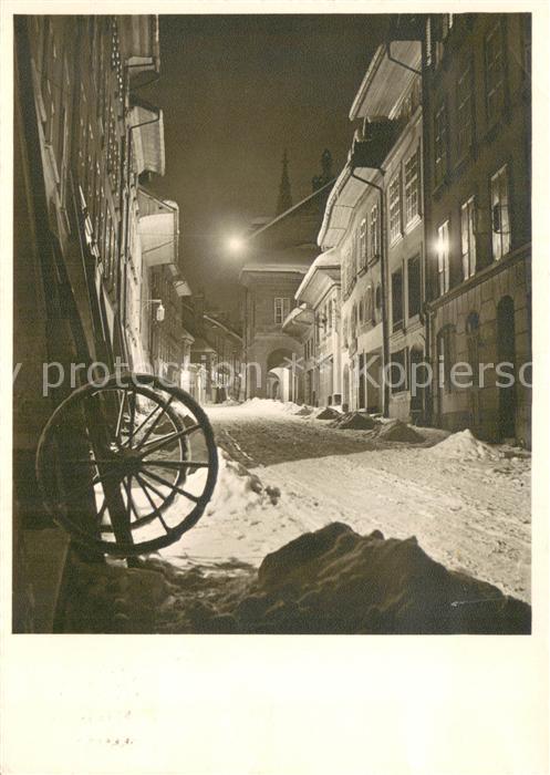 Bern BE Junkerngasse bei Nacht