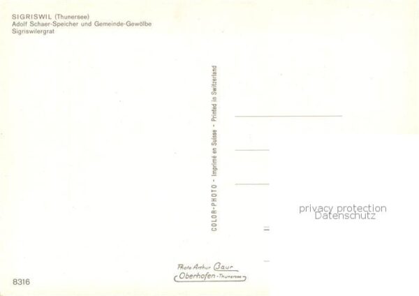 Sigriswil BE Adolf Schaer Speicher und Gemeinde Gewö – Bild 2
