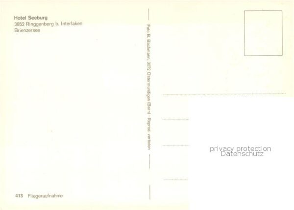 Ringgenberg Brienzersee Hotel Seeburg Fliegeraufnahme – Bild 2